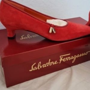 New Red Salvatore Ferragamo women`s shoes